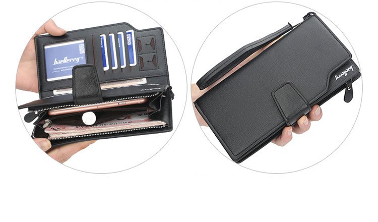 Men's Leather Zipper Wallet