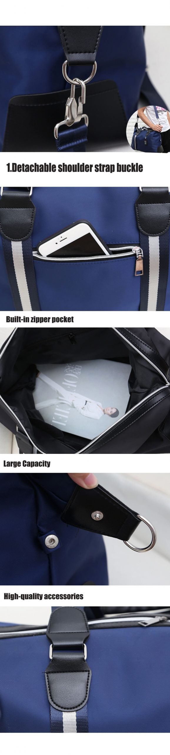 Women's Waterproof Shoulder Travel Bags