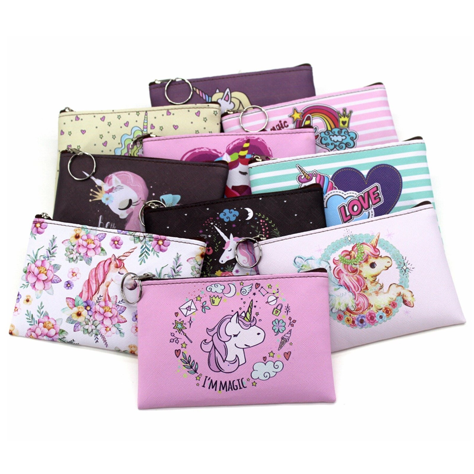 Cartoon Unicorn Themed Coin Purse