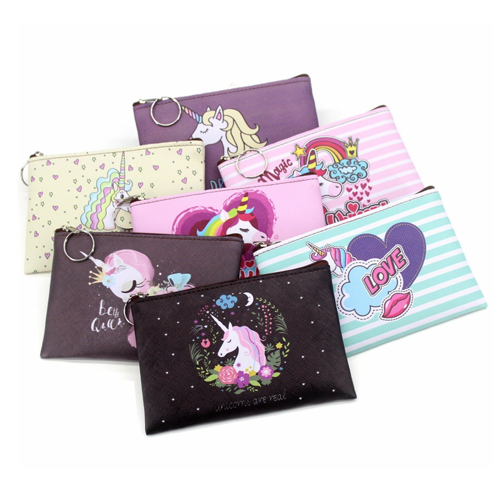 Cartoon Unicorn Themed Coin Purse