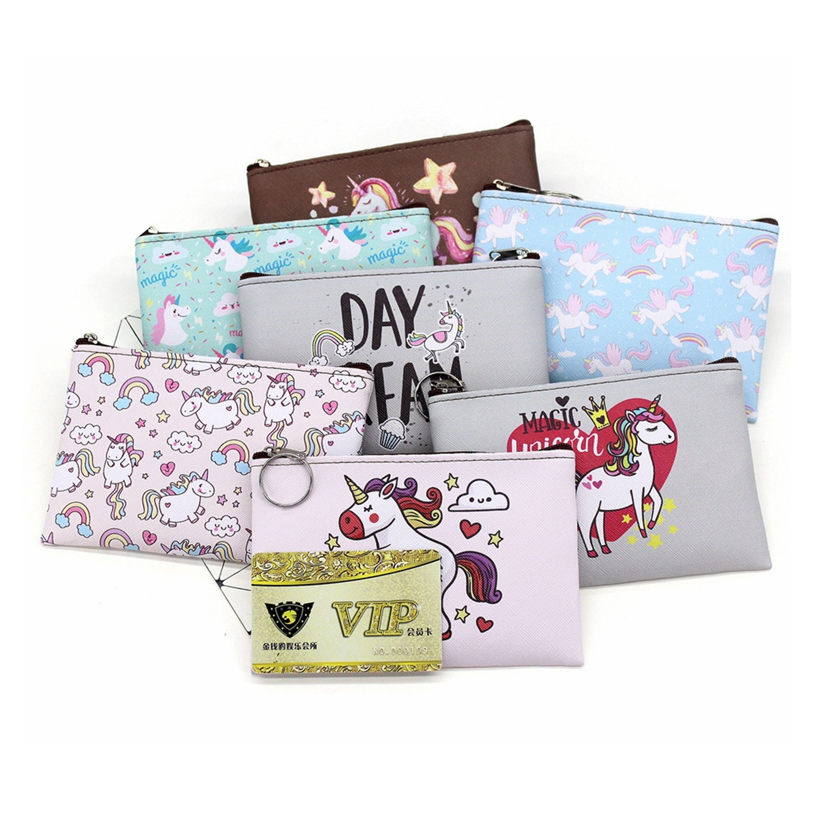 Cartoon Unicorn Themed Coin Purse