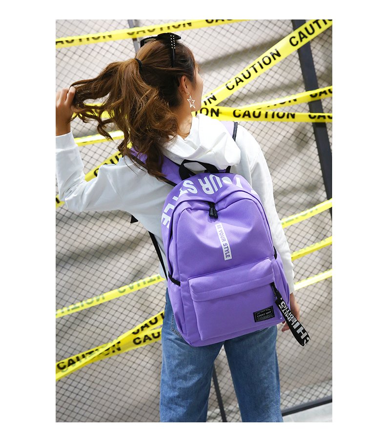 Teenager's Letter Printed School Backpack