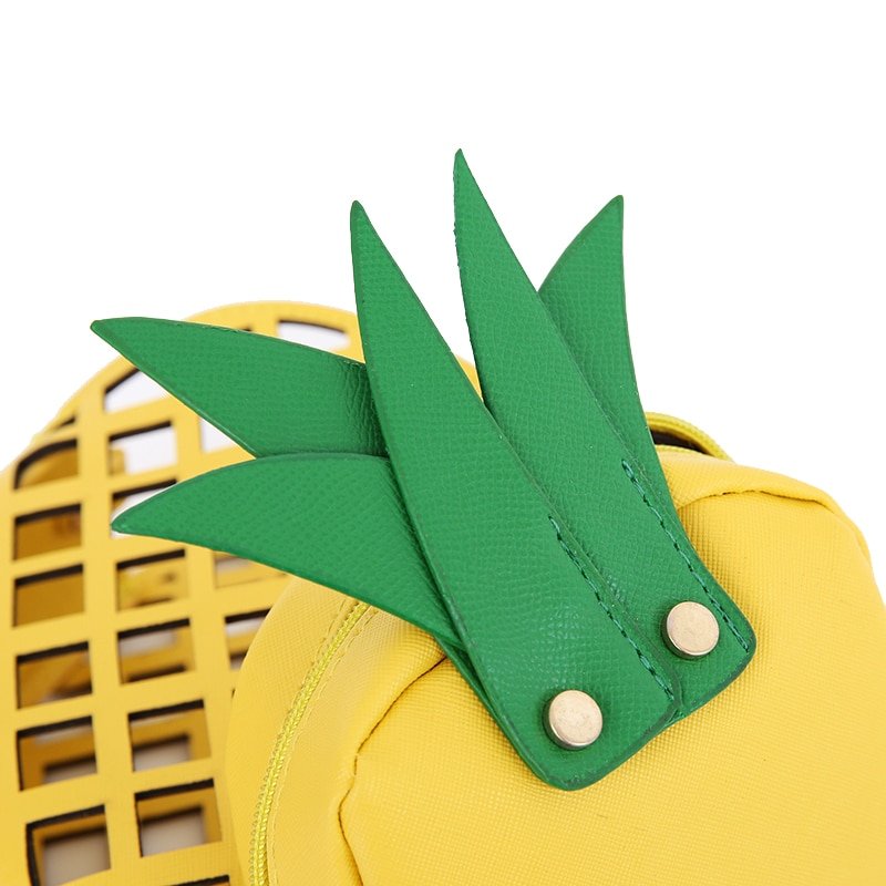 Pineapple Shaped Leather Shoulder Bag for Girls