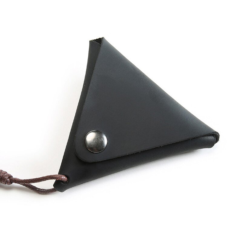 Triangle Designed Genuine Leather Coin Wallet