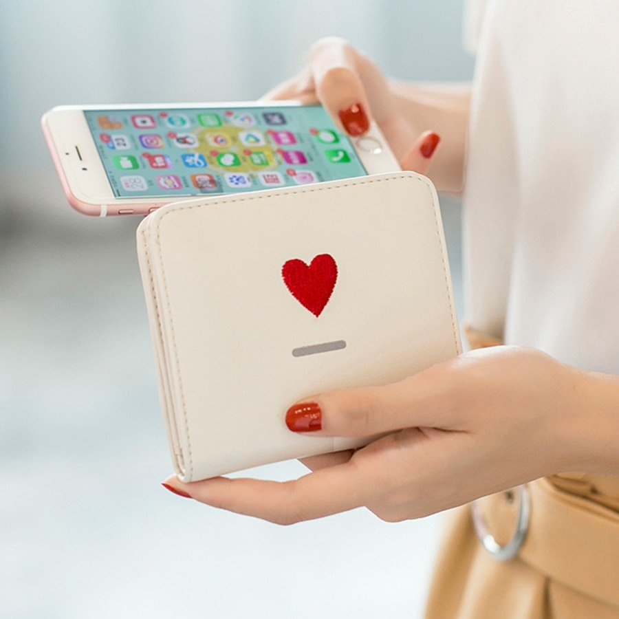 Mini Embroidered Clip Wallet for Girls