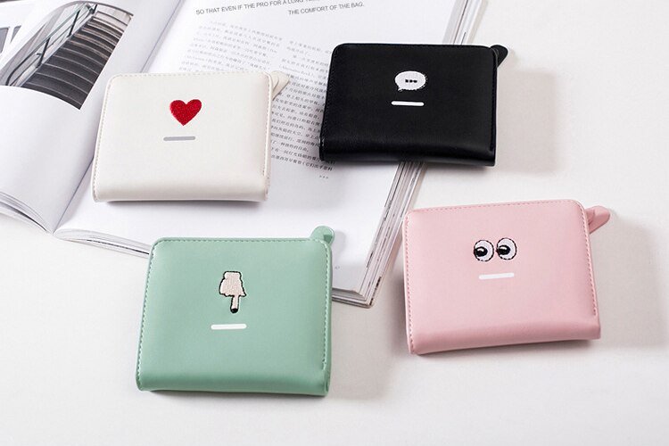 Mini Embroidered Clip Wallet for Girls