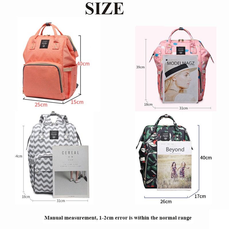 Large Capacity Canvas Nappy Bag