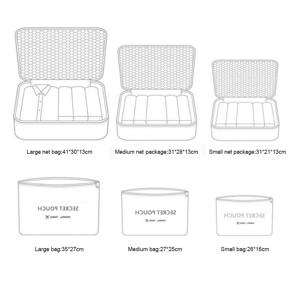 Waterproof Large Size Storage Bags 6 pcs/Set