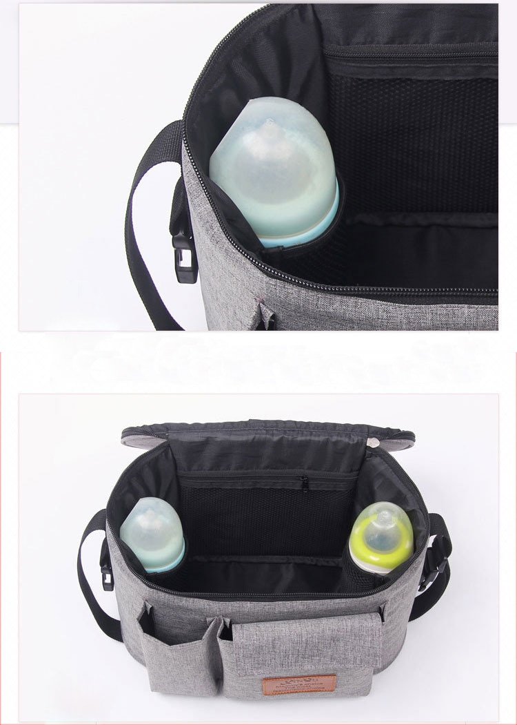 Zippered Plain Diaper Bag