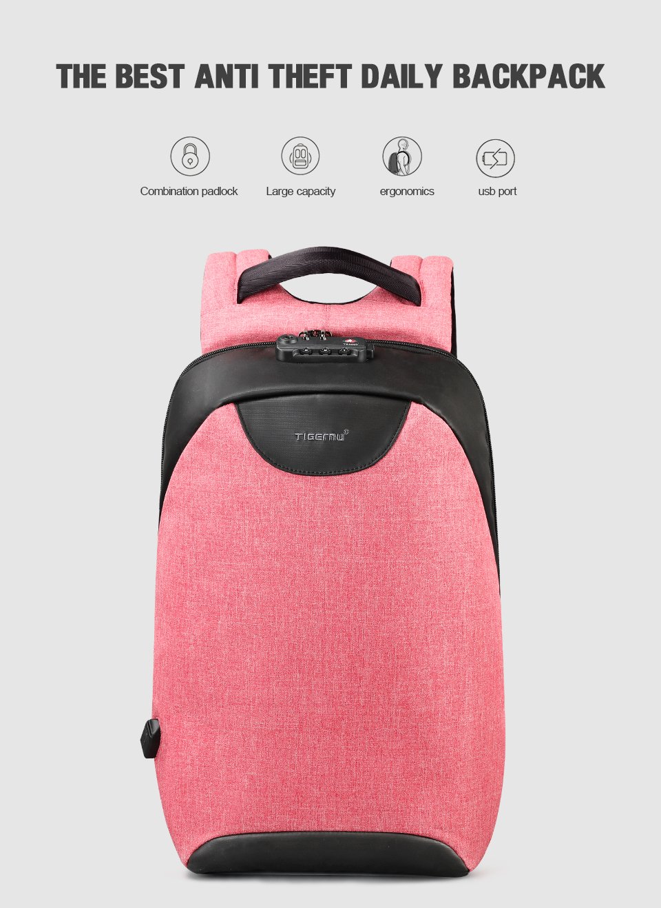 Women's Anti Theft Laptop Backpack with TSA Lock