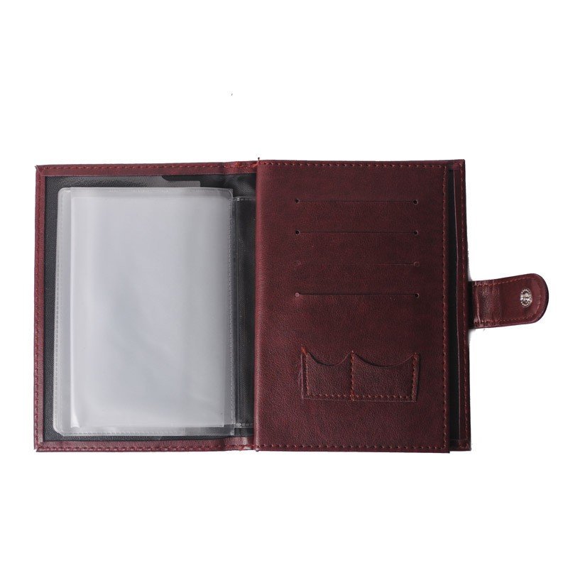 Faux Leather Passport Cover with Driver License Compartment