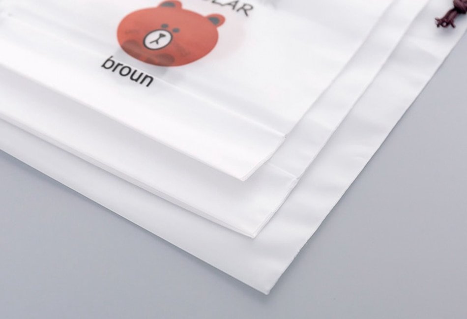 Women's Bear Printed Transparent Cosmetic Bag