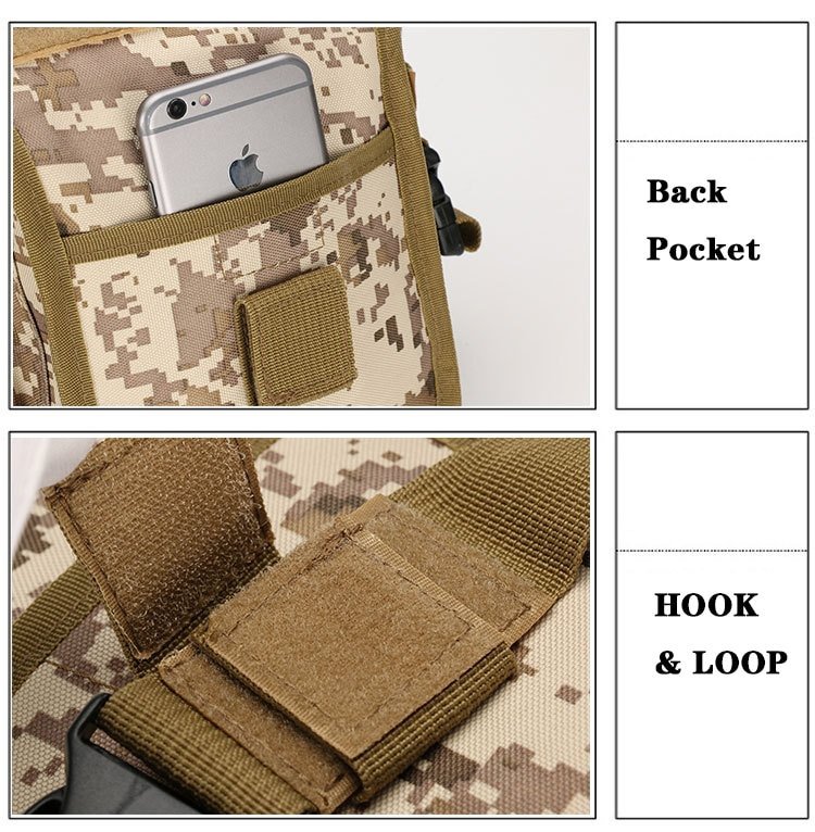 Military Camo Printed Waist Bag