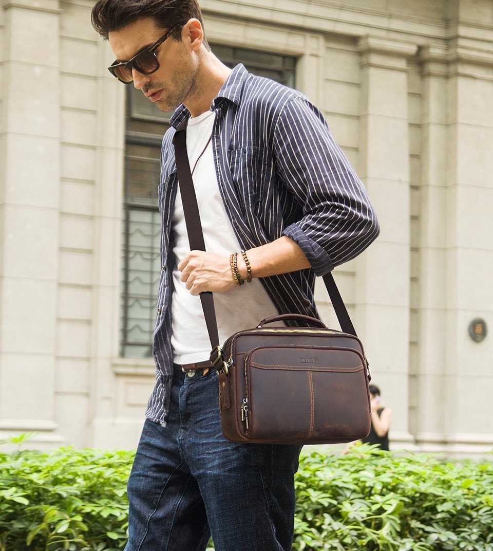 Men's Solid Leather Briefcase