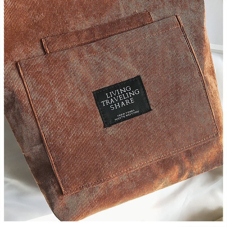 Women's Corduroy Tote Bag