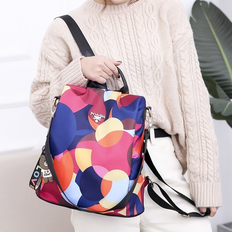 Women's Colorful Anti-Theft Backpack