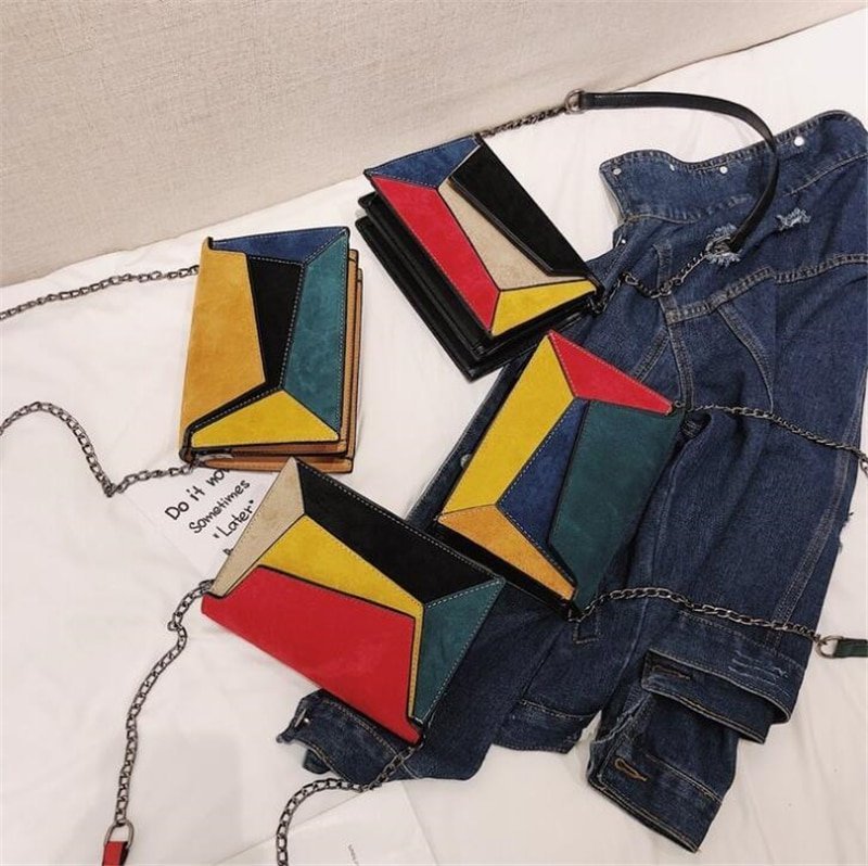 Women's Retro Patchwork Crossbody Bag