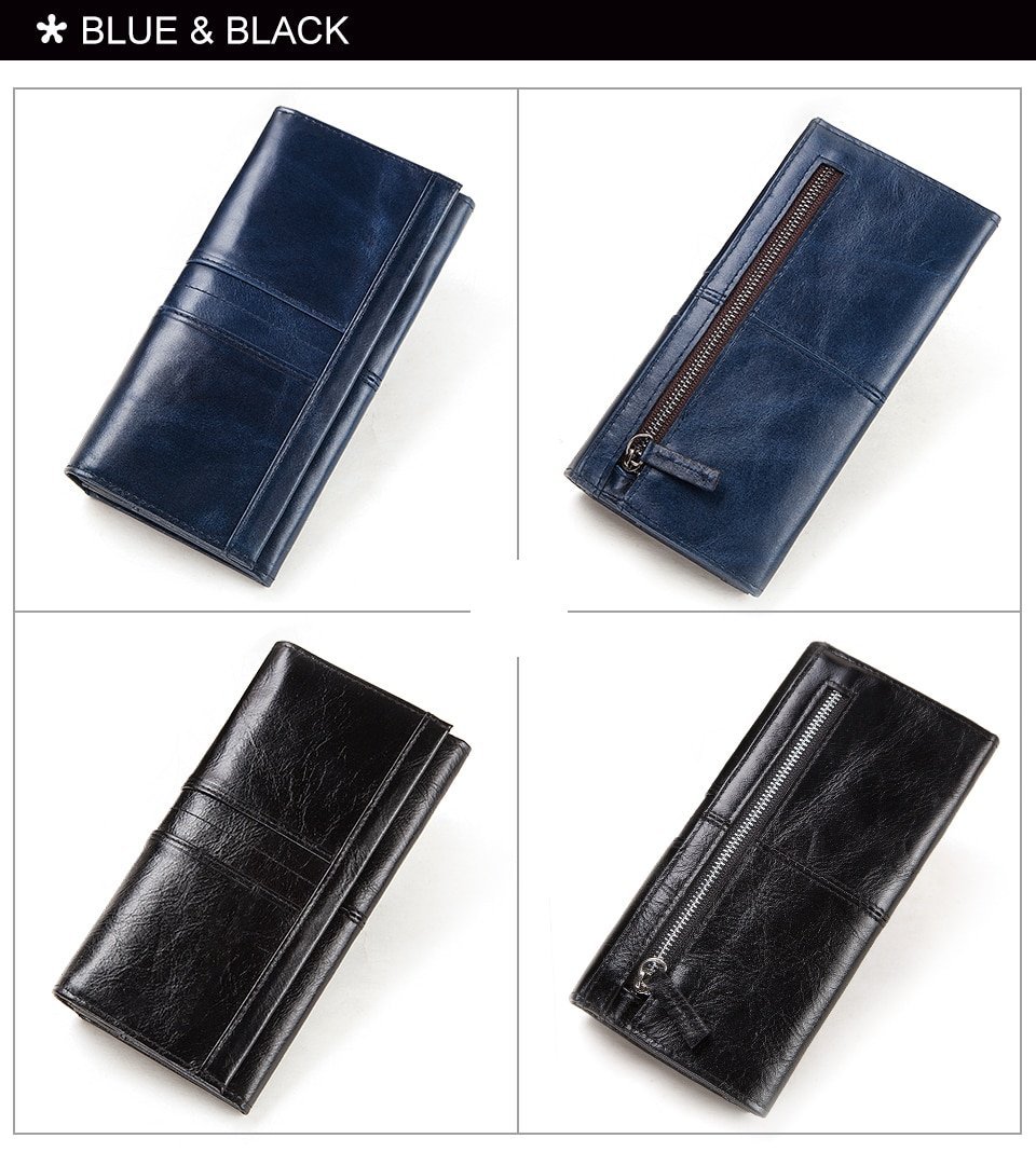 Women's Genuine Leather Long Purse